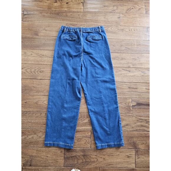 Natura Wide Leg Denim Jeans Women’s Size 44/XL High Rise Boho - Picture 2 of 7